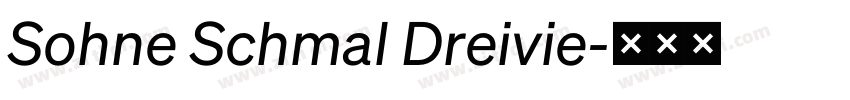 Sohne Schmal Dreivie字体转换